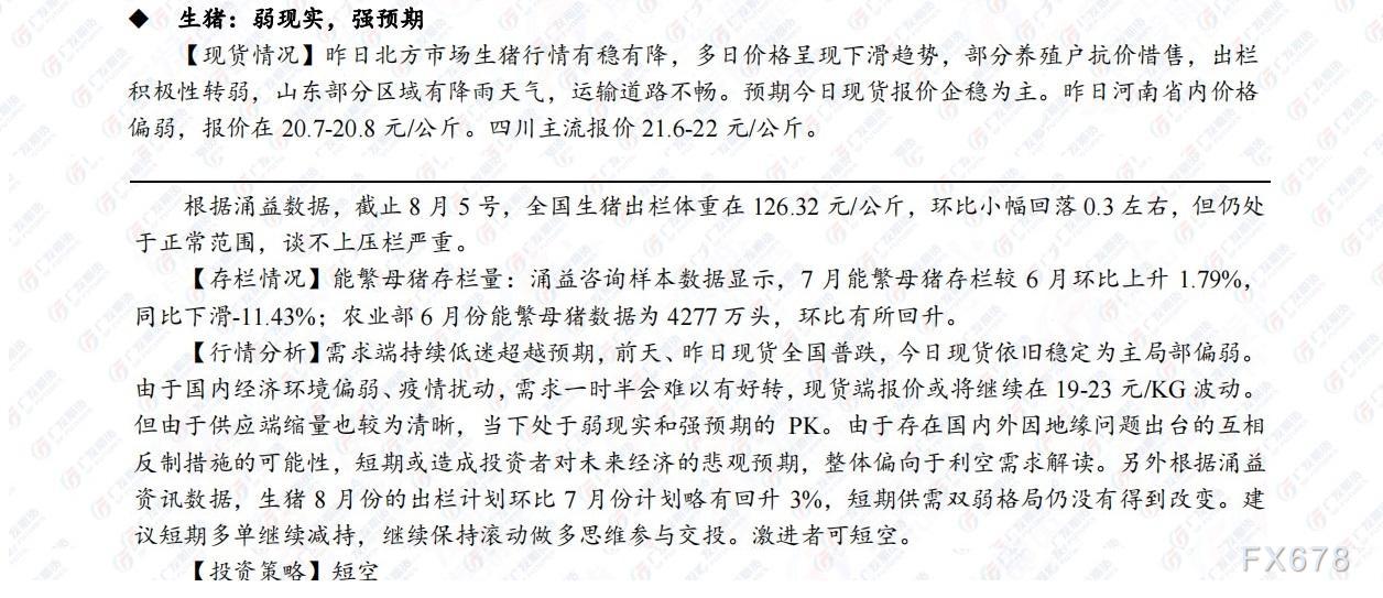 广发期货日评(8月10日):建议贵金属高抛低吸,原油观望或反弹布空