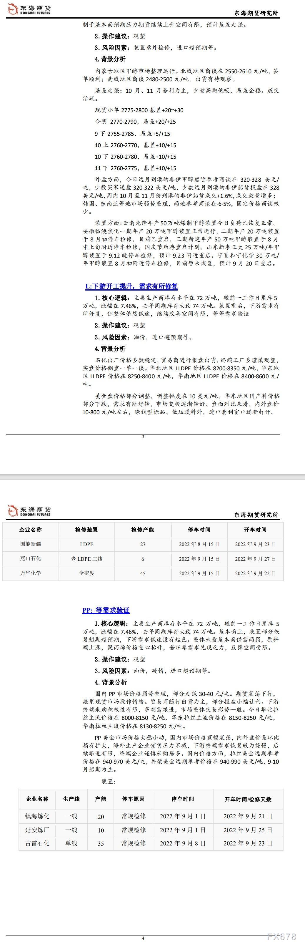 【东海期货9月20日产业链日报】能化篇:美元疲软,油价小幅走高