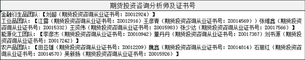 中信建投期货1月4日早间交易策略