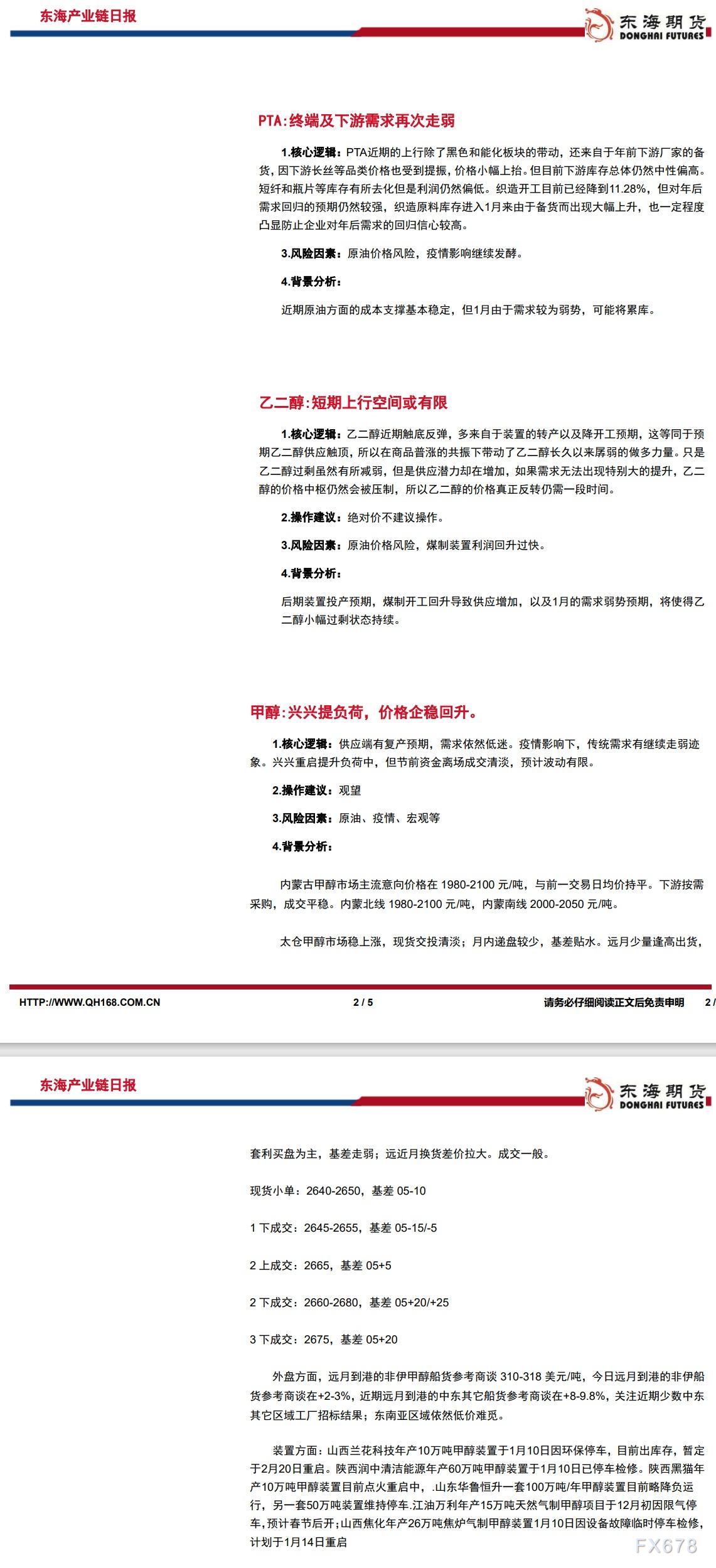 【东海期货1月16日产业链日报】能化篇：中国需求预期乐观，市场继续回暖