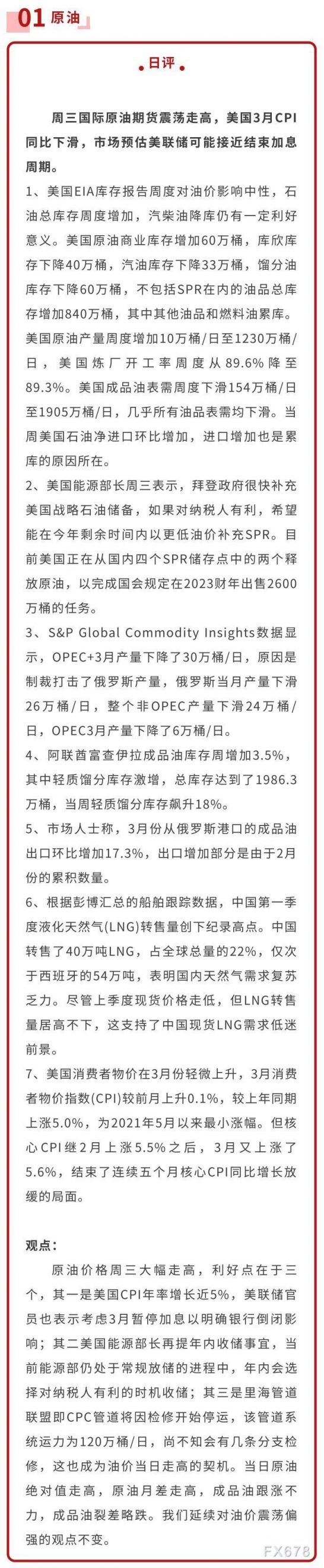 中信建投期货4月13日能源早评