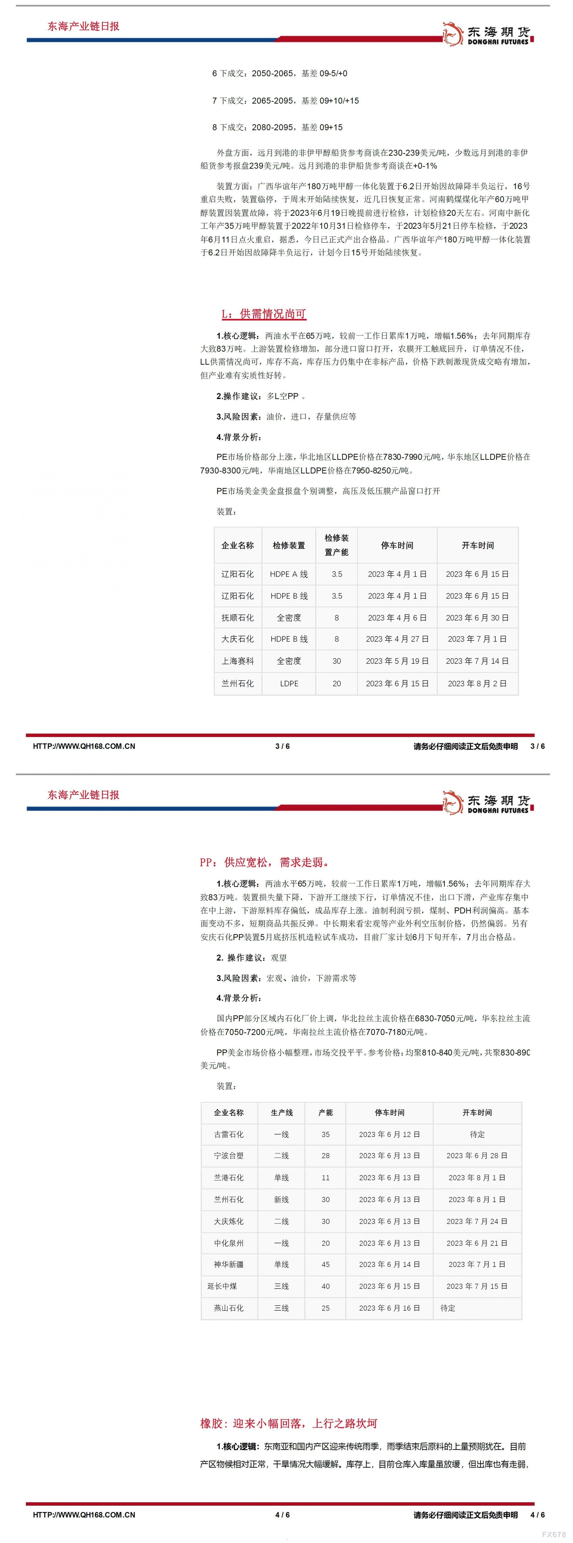 【东海期货6月20日产业链日报】能化篇:刺激措施未明,油价小幅回调