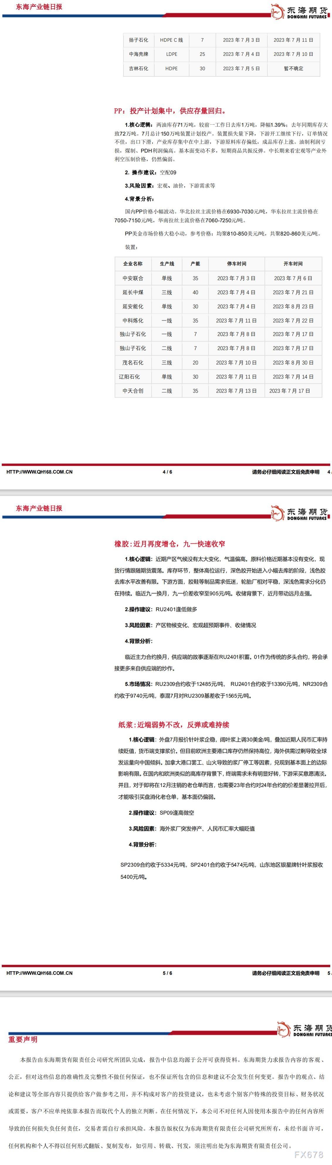 【东海期货7月7日产业链日报】能化篇:多空信号频出,油价涨跌不一