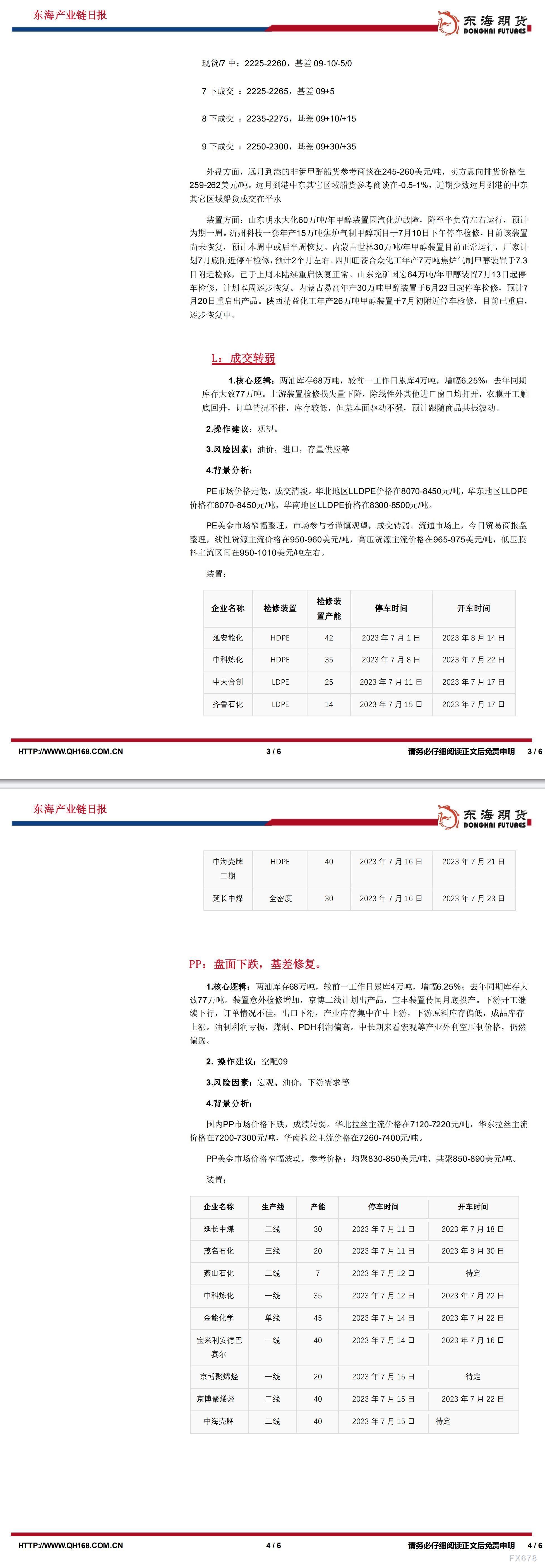 【东海期货7月18日产业链日报】能化篇:利比亚复产,油价下跌
