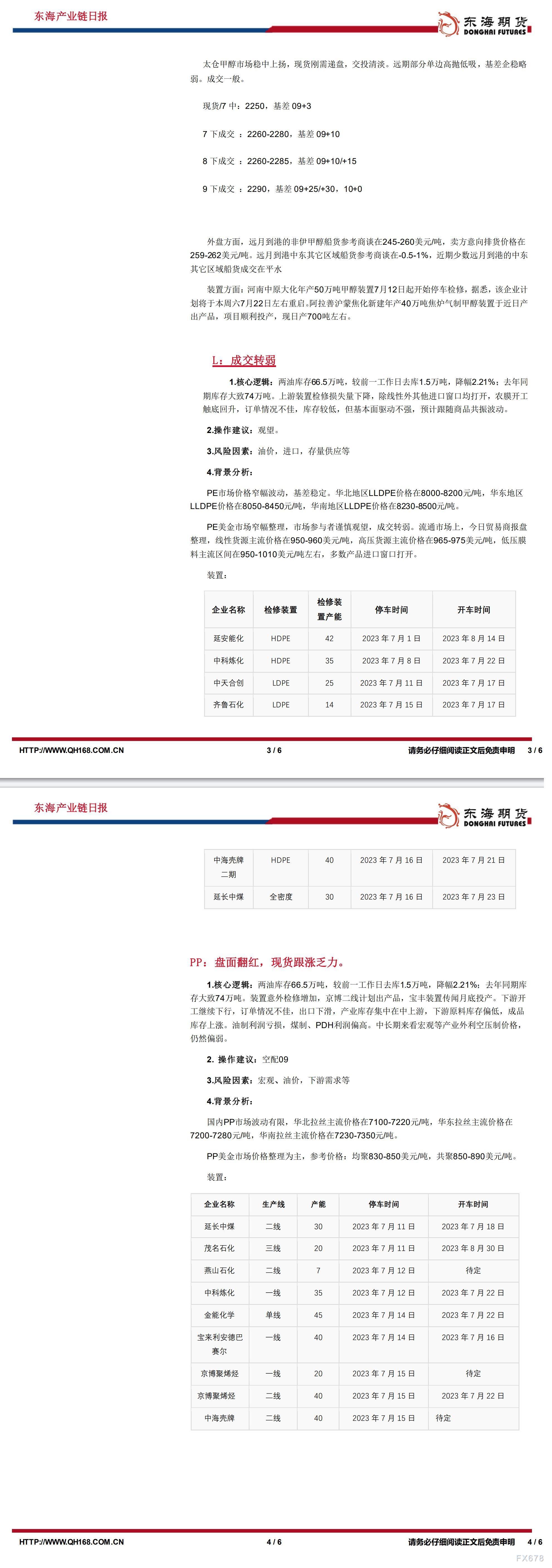 【东海期货7月19日产业链日报】能化篇:俄减产再度确认,油价回升