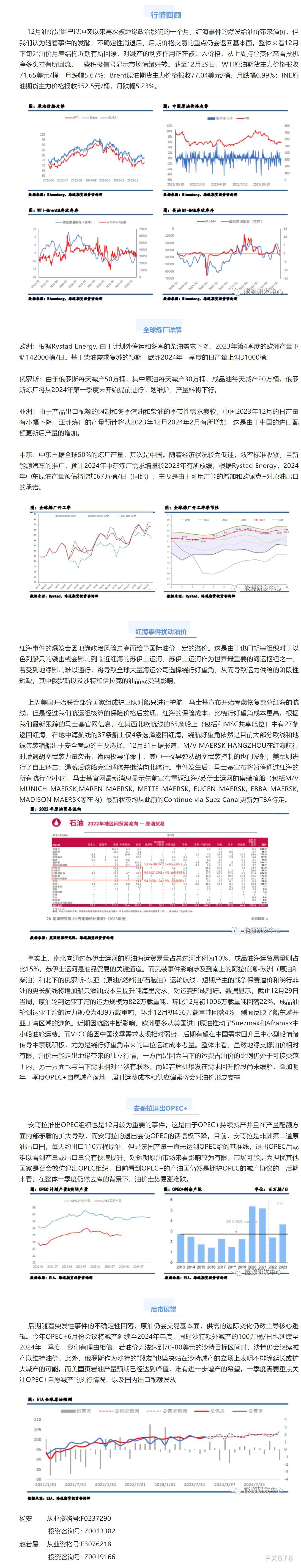 【海通期货原油月报】事件驱动油价 整体情绪回暖