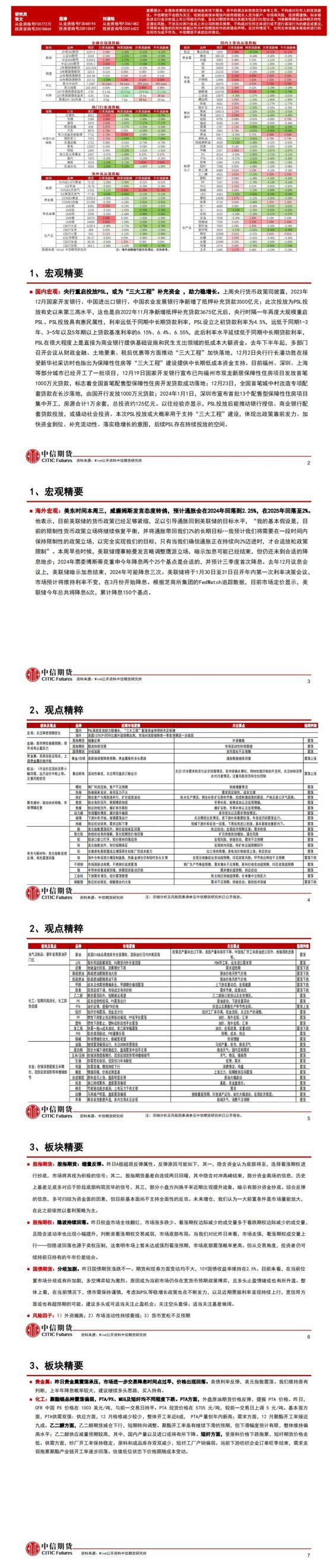 中信期货1月12日晨报：股票市场止跌反弹，国内多数商品跟随走强