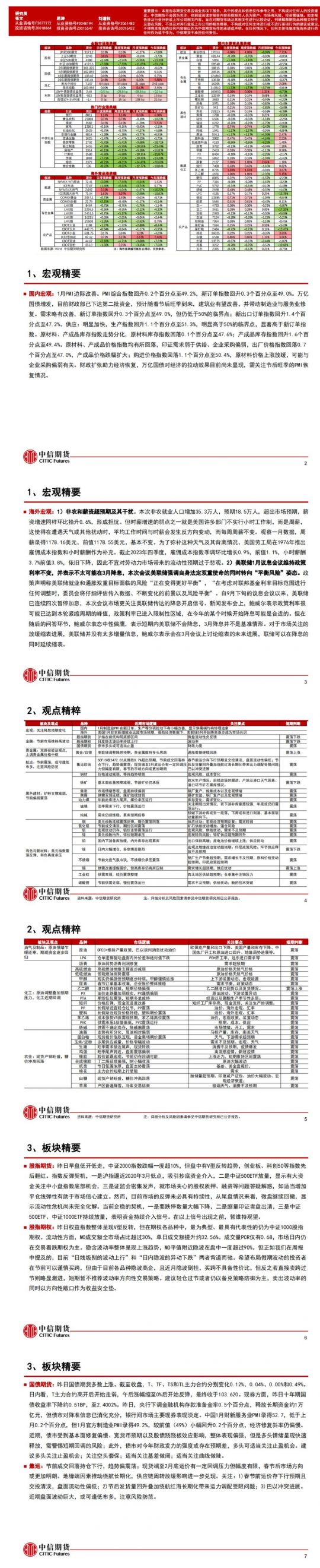 中信期货2月6日晨报:美元指数走强,商品持续承压