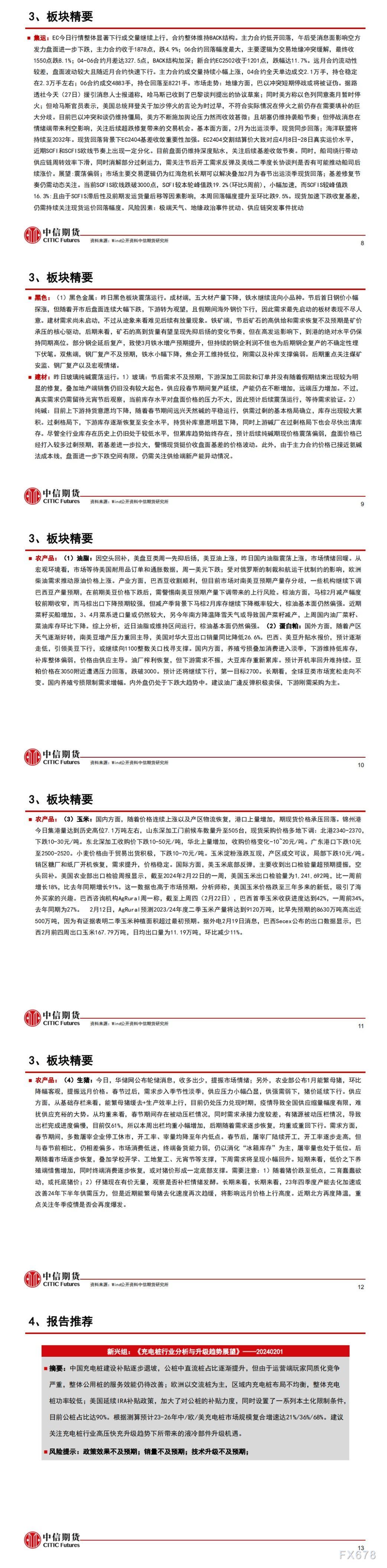 中信期货2月28日晨报：宏观情绪有所转暖，黑色系、能化品多数上涨
