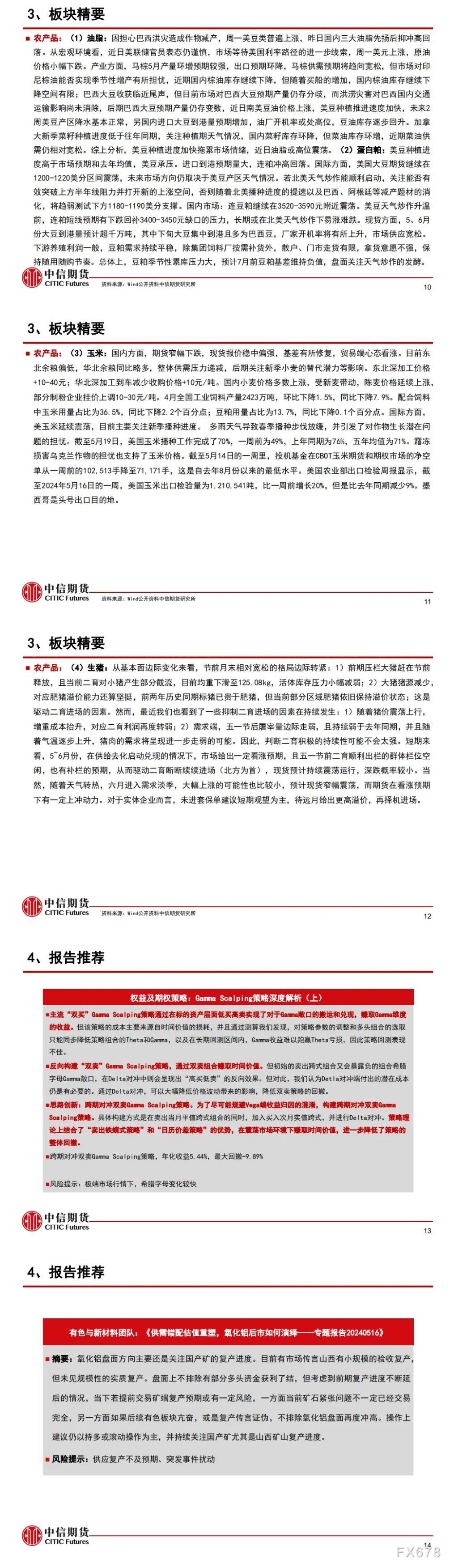 中信期货5月22日晨报:国内商品涨跌互现,集运指数延续强势
