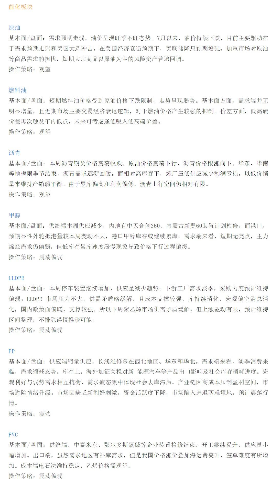 【恒泰早报】7月29日恒泰期货交易策略